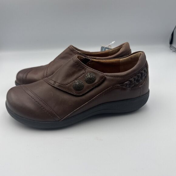 NEW Aetrex Karina Brown DM502 Leather Monk‎ Strap Casual Shoe ($140 ) US 5-5.5 - Picture 5 of 13